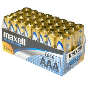 maxell pacco batteria aaa lr03 32 uds