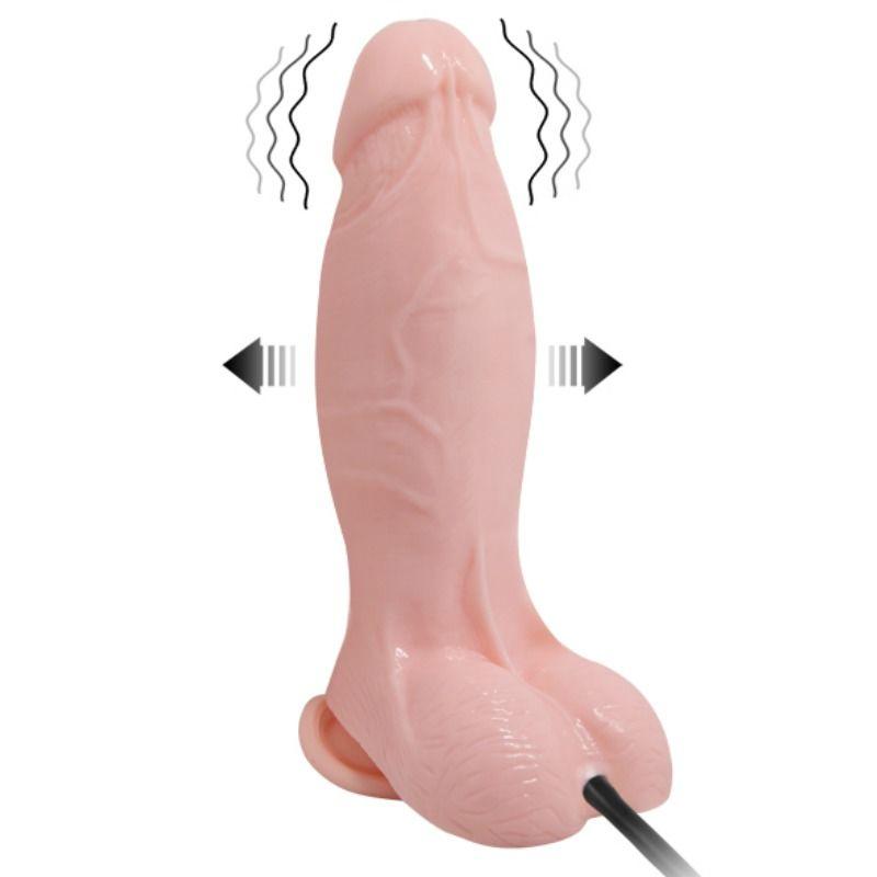 baile dildo vibrante e gonfiabile realistico 18 8 cm