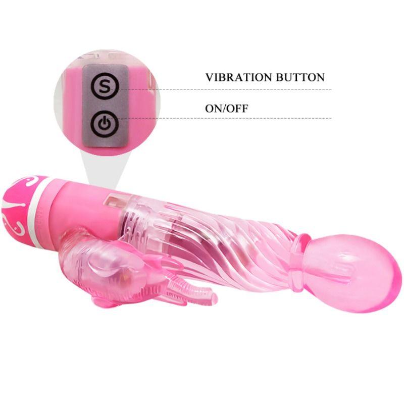 baile vibratore multivelocit con stimolatore rosa