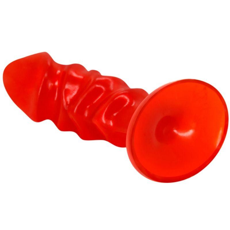 baile plug anale unisex con ventosa rossa