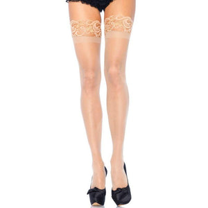 leg avenue taglia plus trasparente stay up beige taglia plus