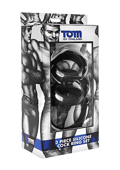 tom of finland set 3 anelli per cazzo in silicone