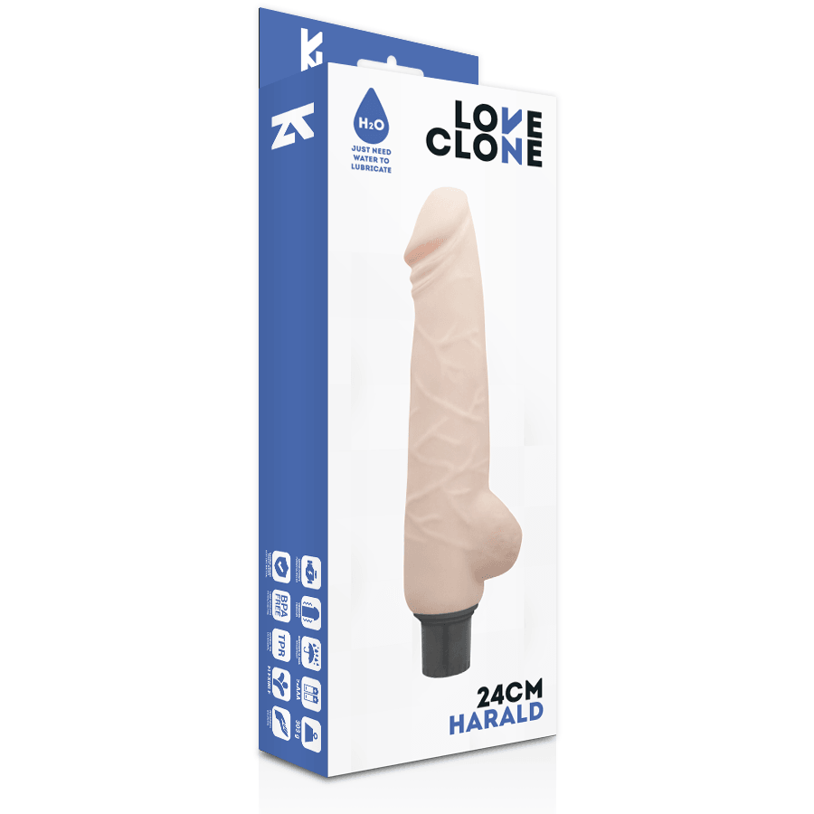 loveclone vibratore harald autolubrificante 24 cm o 4 cm