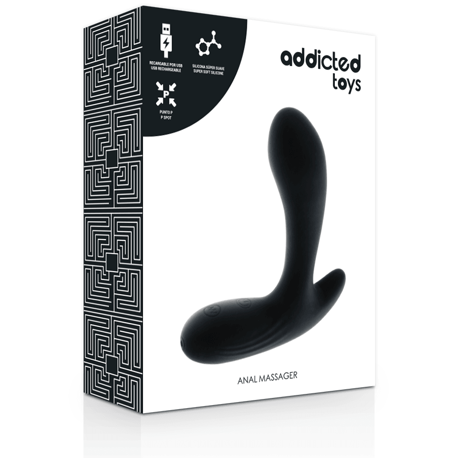 addicted toys massaggiatore anale vibrazione nera