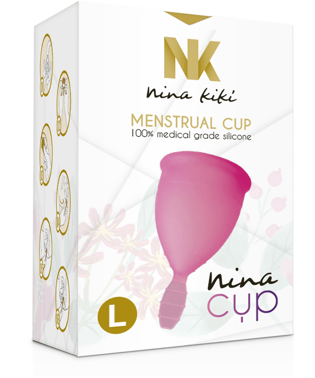NINA KIKÍ - COPPA MESTRUALE ROSA TAGLIA L - Only Vibes