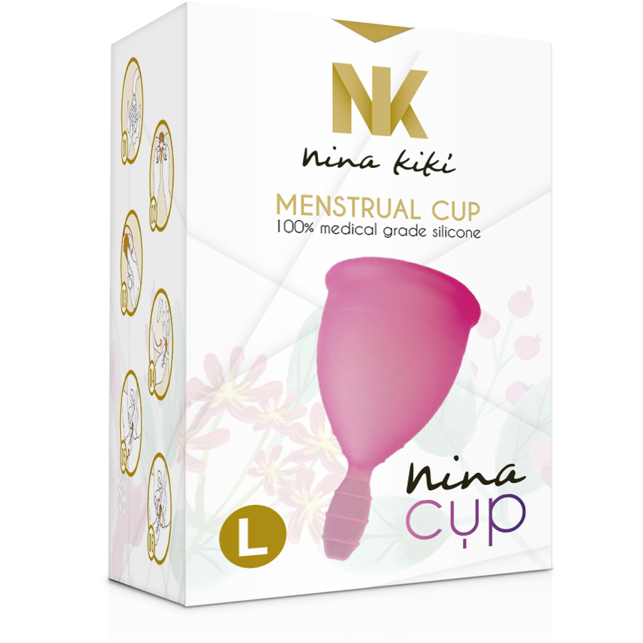 NINA KIKÍ - COPPA MESTRUALE ROSA TAGLIA L