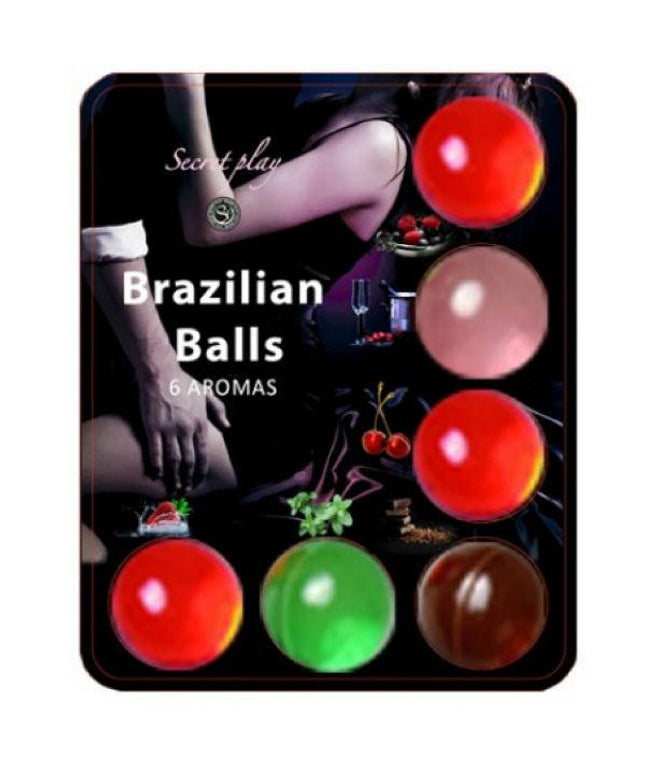 SECRETPLAY - BRASILLIAN BALLS LUBRIFICANTE HOT BALLS 6 UNITÀ - Only Vibes