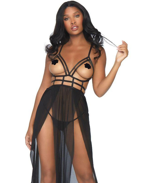 leg avenue cage maxi abito e perizoma s m