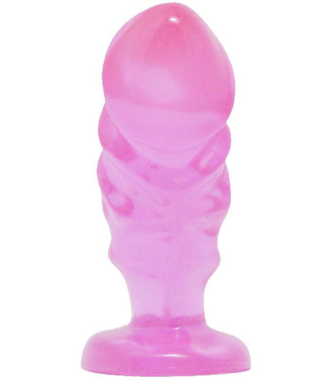 baile plug anale unisex con ventosa rosa