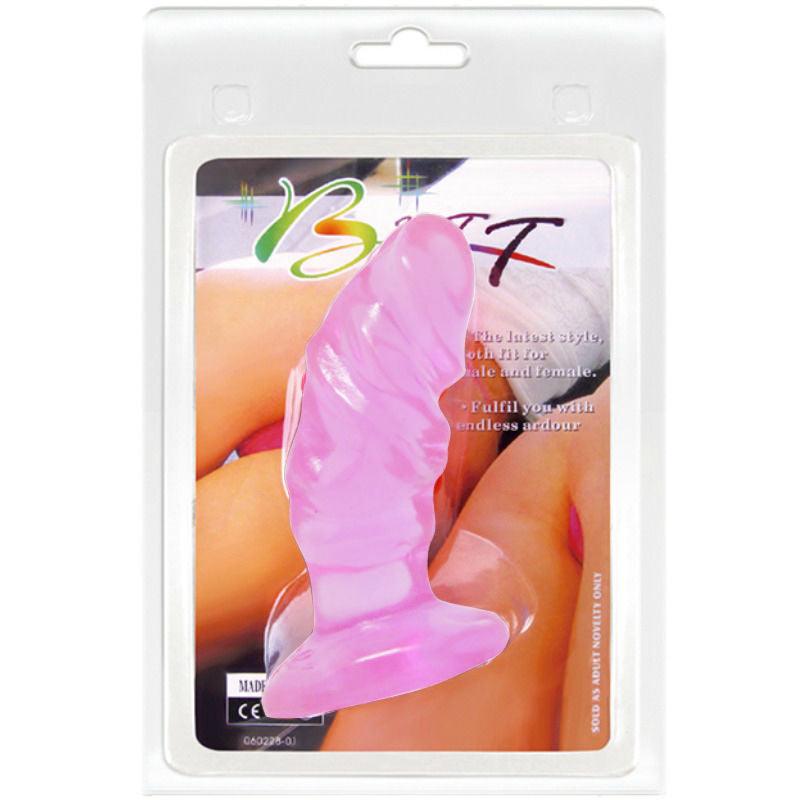 baile plug anale unisex con ventosa rosa