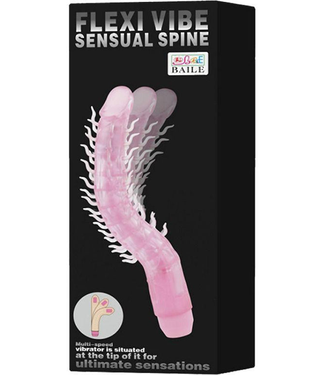 baile dildo vibrante flessibile sensual spine flexi vibe lilla 23 5 cm