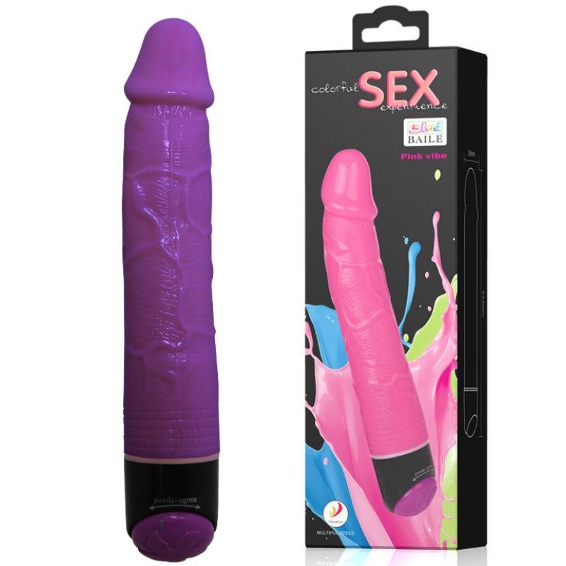 baile vibratore realistico sex colorato lilla 23 cm