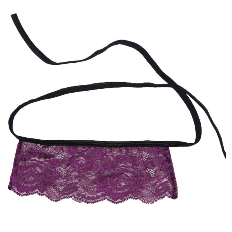 subblime corset perizoma e blindfold nero e viola s m