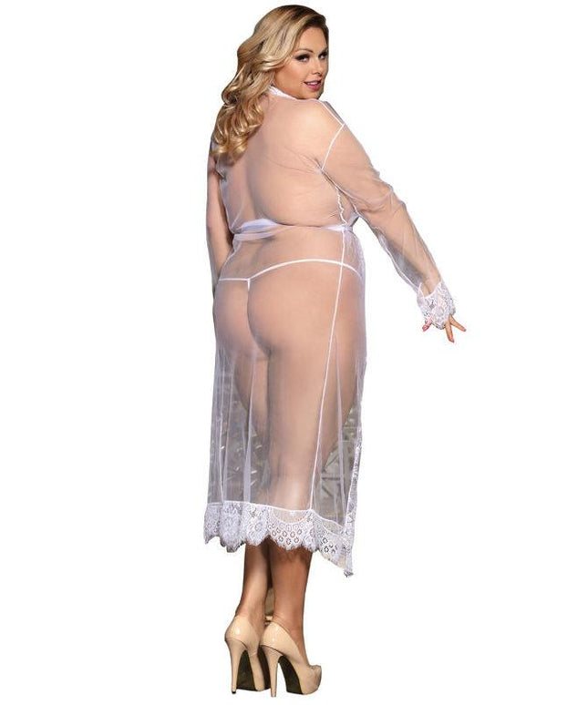 subblime queen plus peignoir bianco maniche lunghe