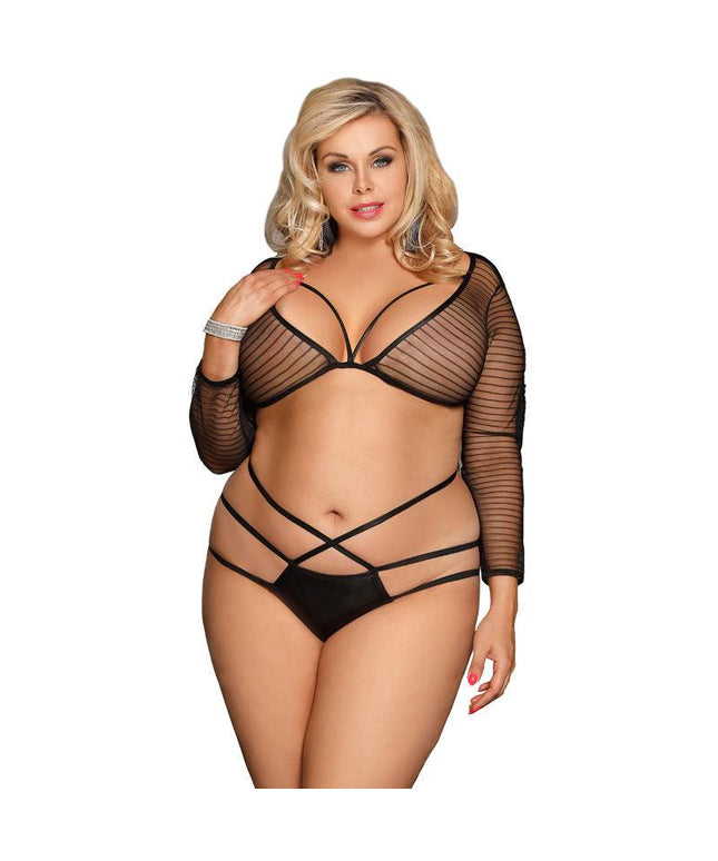 subblime queen plus set top e mutandine con spalline