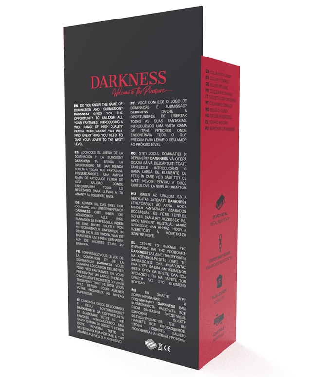 darkness collana postura con catena in pelle