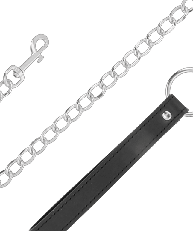 darkness collana per postura confortevole con catena in pelle
