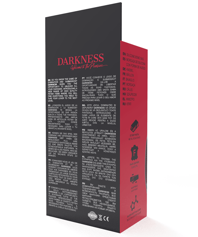 darkness bavaglino in silicone red bone
