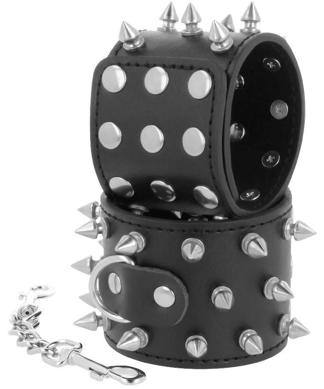 darkness manette con teschi e ossa nere con spunte