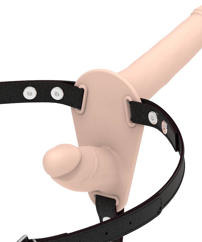 fetish submissive harness doppia penetrazione della carne