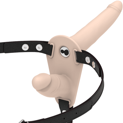 fetish submissive harness vibratore flesh up a doppia penetrazione