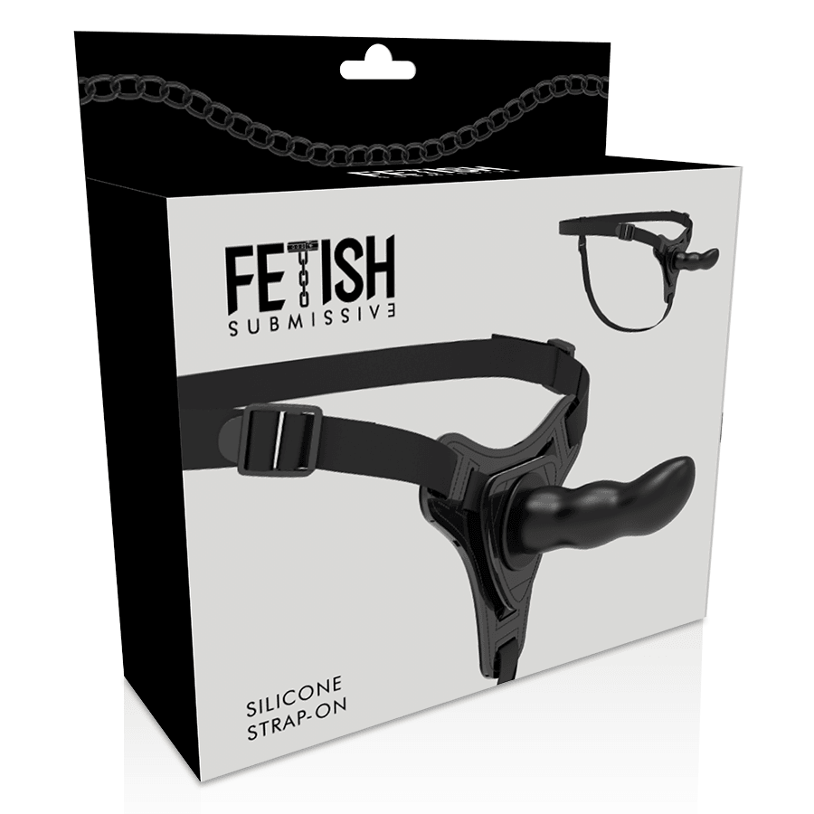 fetish submissive harness punto g in silicone nero 16 cm