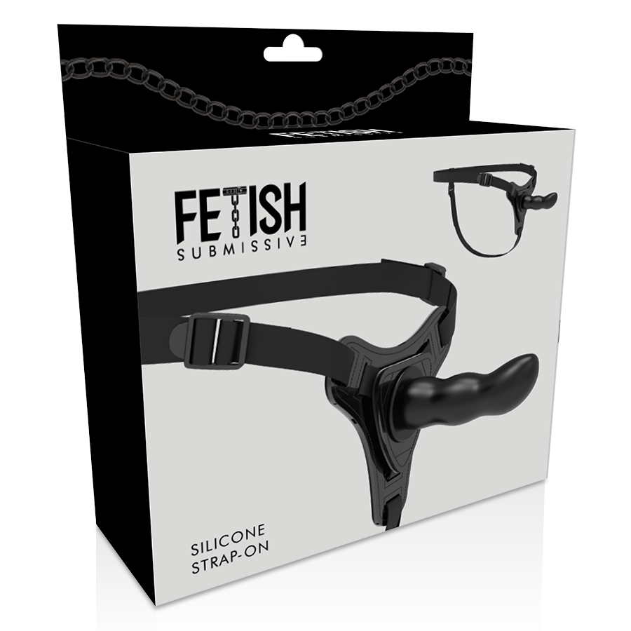 FETISH SUBMISSIVE HARNESS - PUNTO G IN SILICONE NERO 16 CM