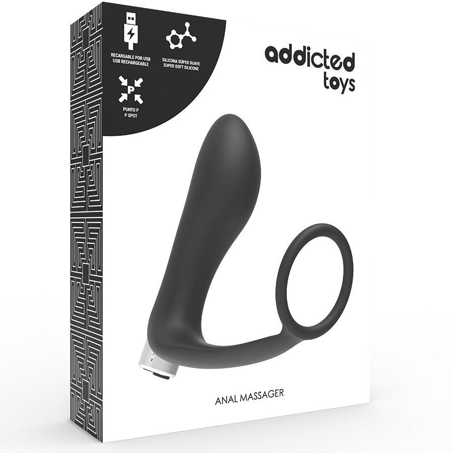 addicted toys vibratore prostatico ricaricabile modello 1 nero