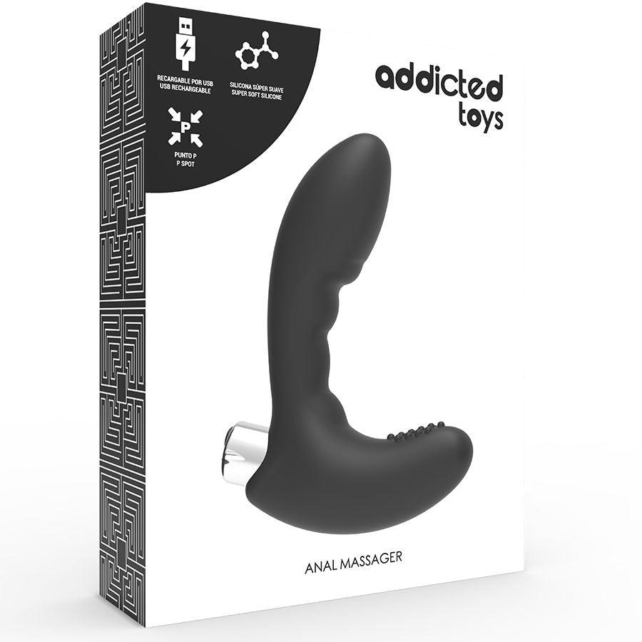 addicted toys vibratore prostatico ricaricabile modello 4 nero