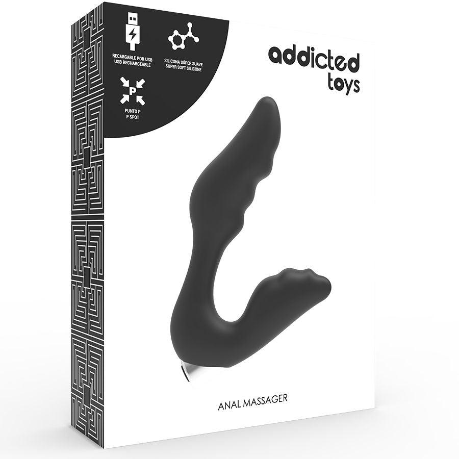 addicted toys vibratore prostatico ricaricabile modello 6 nero