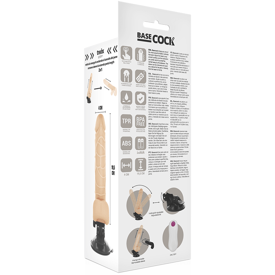 basecock vibratore realistico telecomando naturale con testicoli 19 5 cm o 4 cm