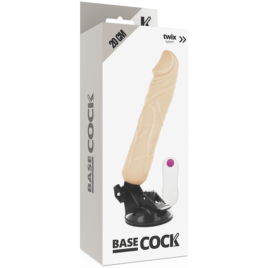 basecock vibratore realistico telecomando flesh 20 cm o 4 cm