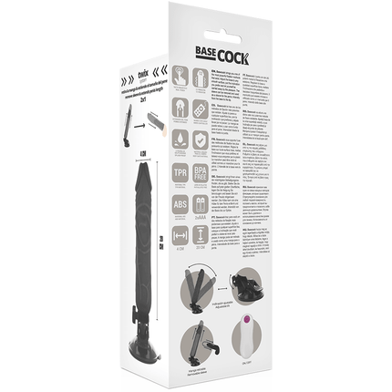 basecock vibratore realistico telecomando flesh 20 cm o 4 cm
