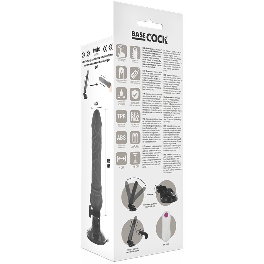 basecock vibratore telecomando naturale realistico 19 5 cm o 4 cm