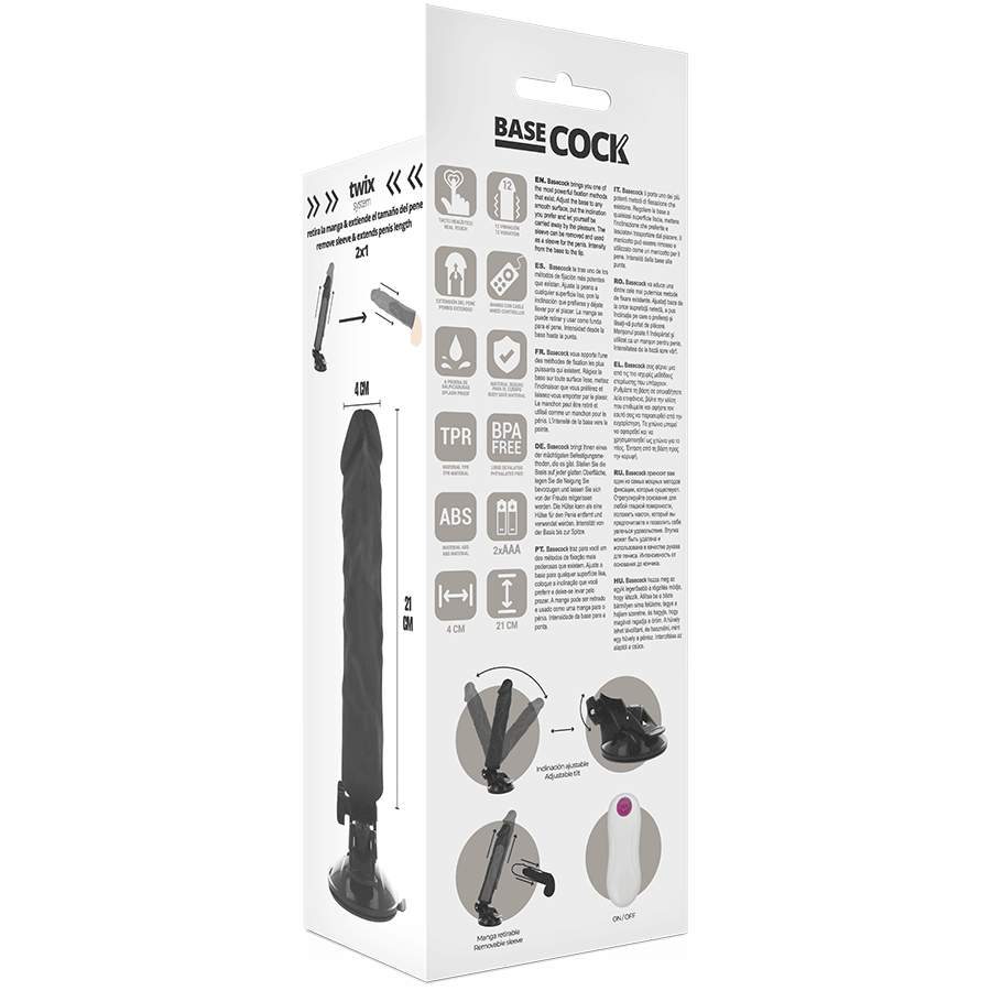 basecock vibratore realistico telecomando naturale 21 cm o 4 cm