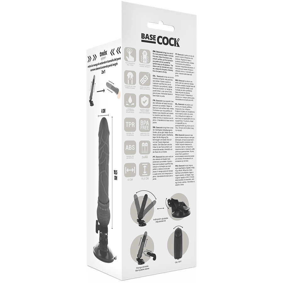 basecock vibratore telecomando naturale realistico 19 5 cm o 4 cm 1