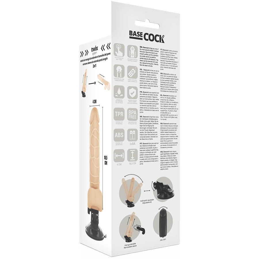 basecock vibratore telecomando naturale realistico 18 5 cm o 4cm