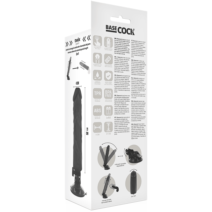 basecock vibratore realistico telecomando naturale 21 cm o 4 cm 1