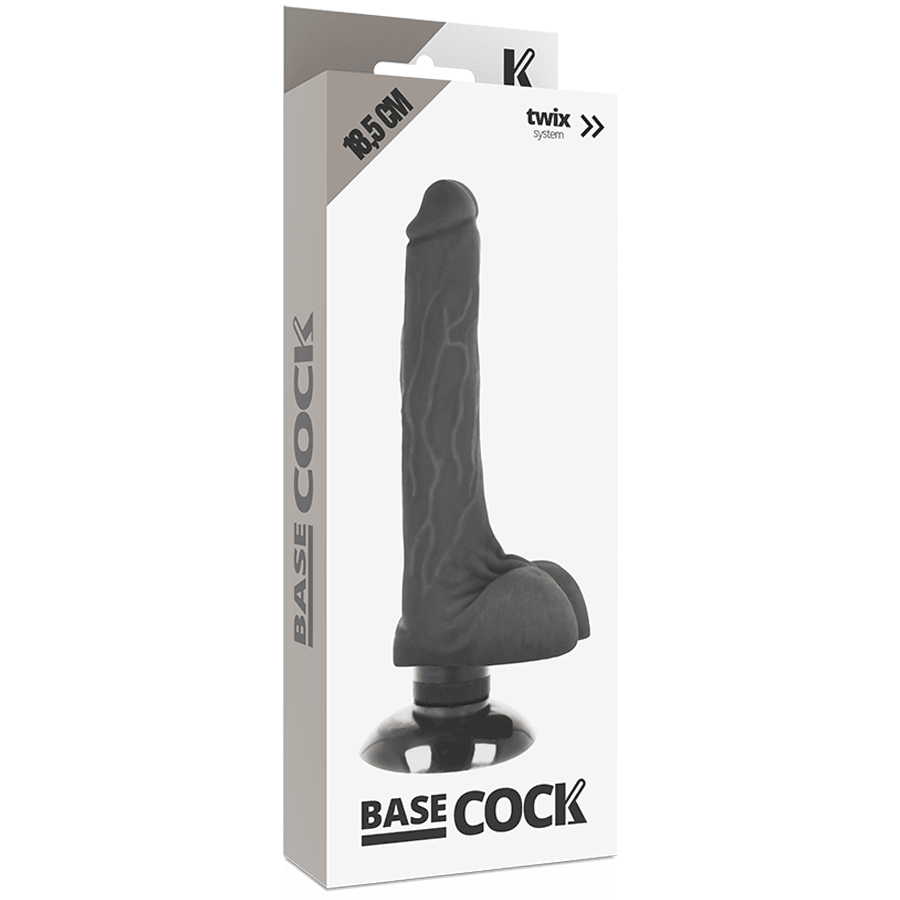 basecock vibratore realistico 2 1 naturale 18 5 cm o 4 cm