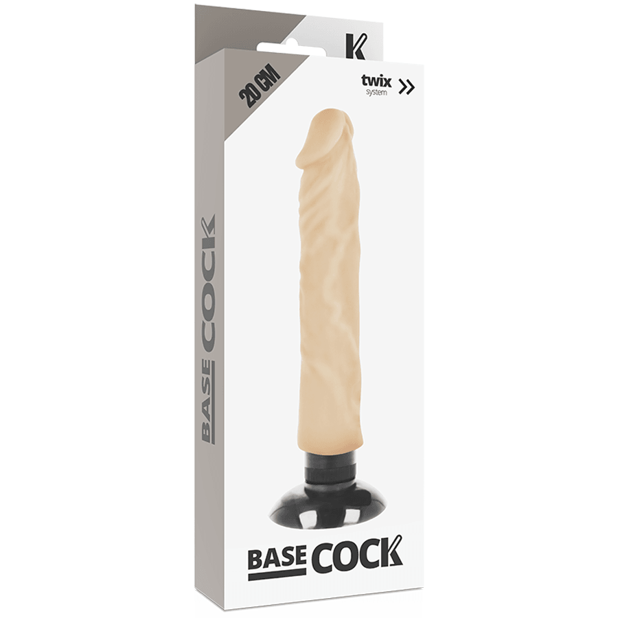 basecock vibratore realistico 2 1 naturale 20 cm o 4 cm