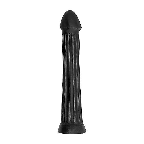 all black dildo con plug 31 cm