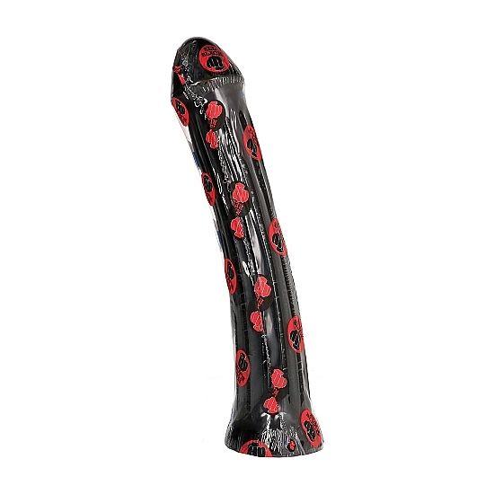 all black dildo con plug 31 cm