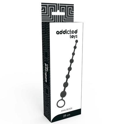 addicted toys perline anali 29 cm nero