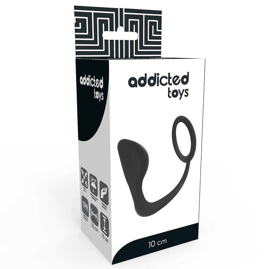 addicted toys plug anale con anello pene nero