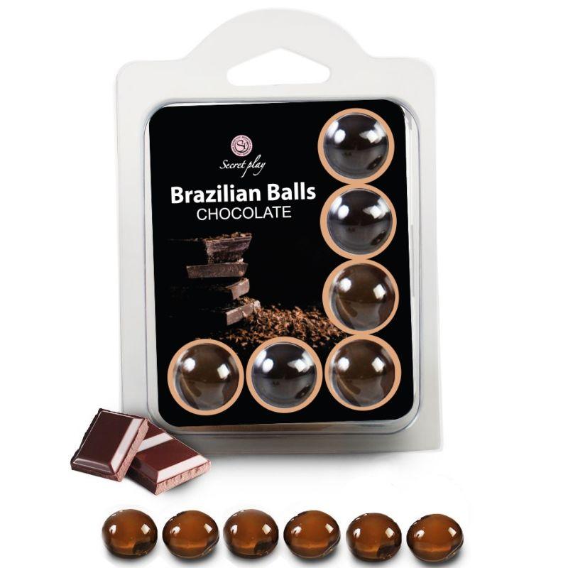 secretplay set 6 palline brasiliani cioccolato