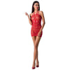 passion donna bs063 abito rosso taglia unica