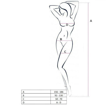 passion woman bs047 bodystocking rosso taglia unica