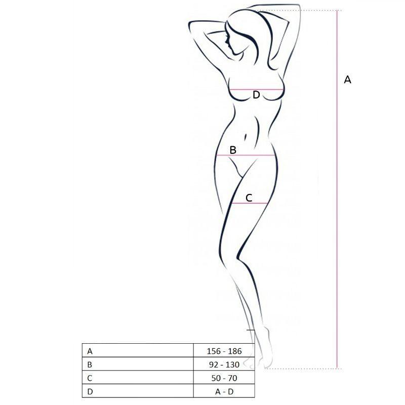 passion woman bs050 bodystocking bianco taglia unica