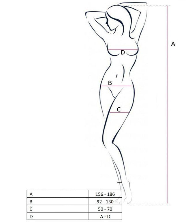 passion donna bs055 bodystocking nero taglia unica