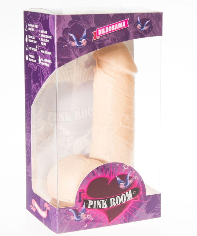 pink room dildo nao realistico flesh 16 cm